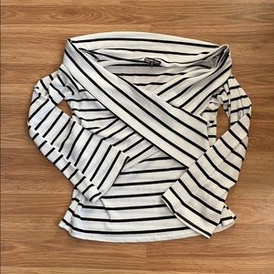 white striped top